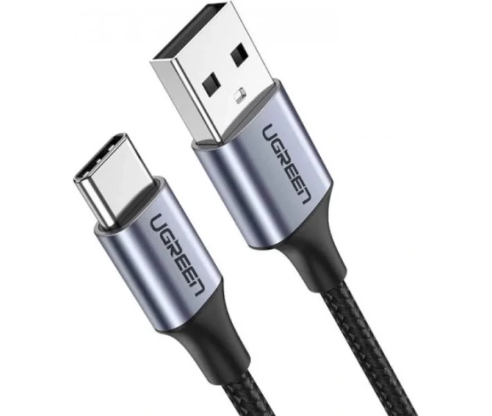 Фото - кабель та перехідник Кабель UGREEN US288 USB/Type-C 3A 1m Aluminum Braid (60126) чорний