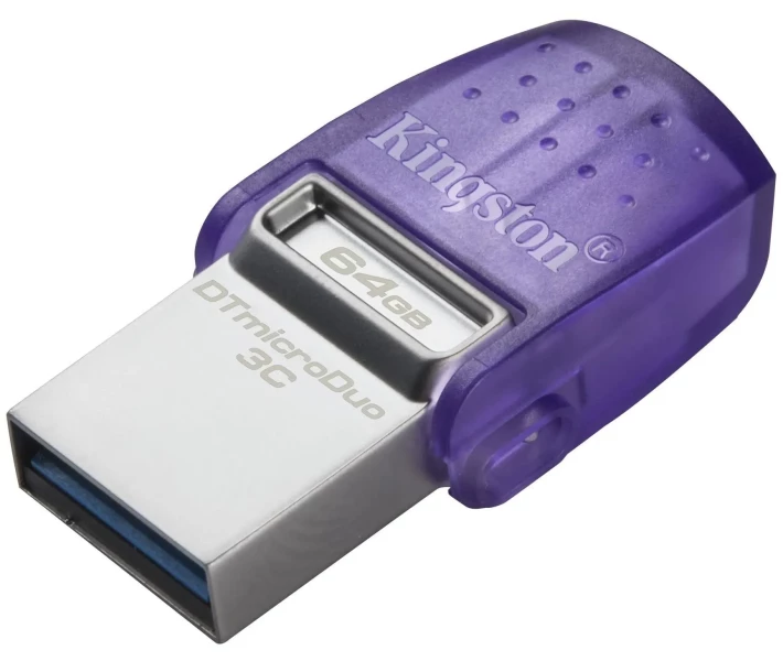 Фото - флешку Флеш-пам'ять USB Kingston DT microDuo 3C 64GB USB-A+USB-C (DTDUO3CG3/64GB)