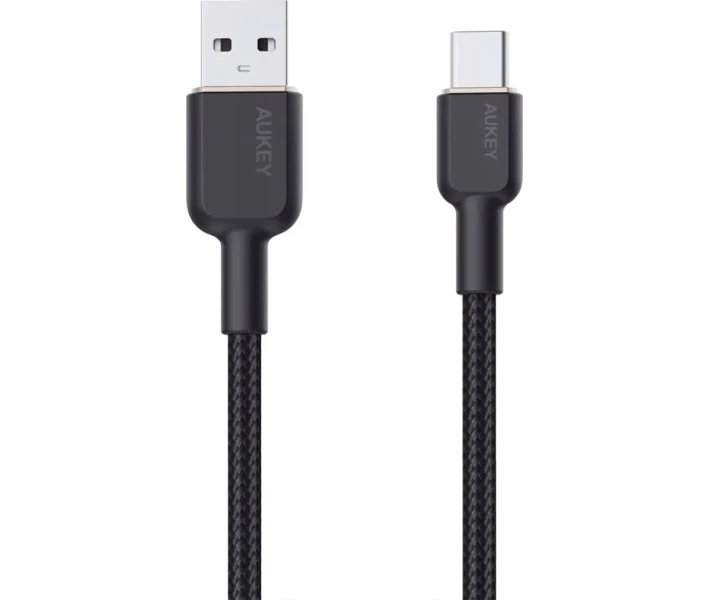 Фото - кабель та перехідник Кабель Aukey USB to Type-C 60W 2m (CB-NAC2) чорний