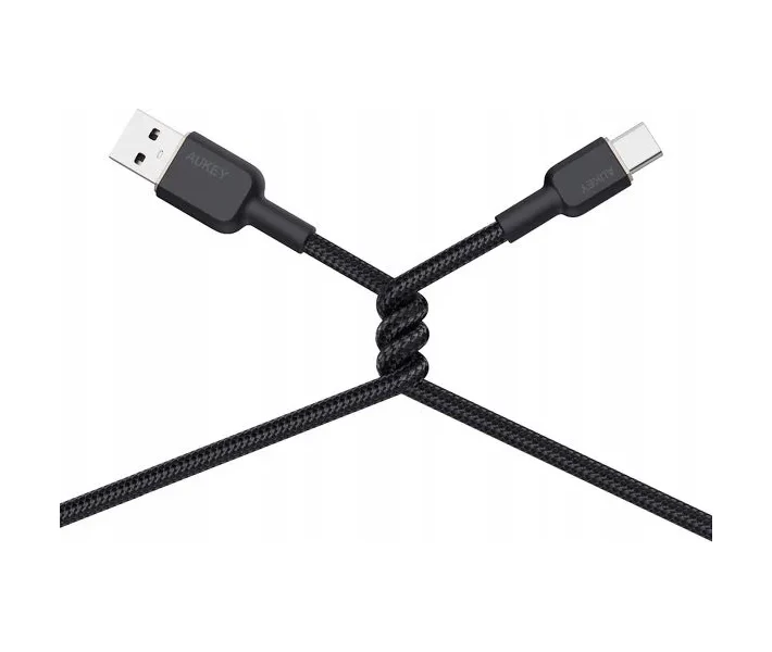 Фото - кабель та перехідник Кабель Aukey USB to Type-C 60W 2m (CB-NAC2) чорний