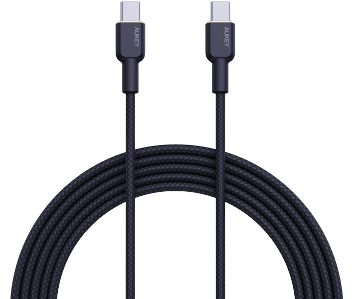 Фото - кабель та перехідник Кабель Aukey Type-C/Type-C 60W 1m (CB-NCC1)чорний