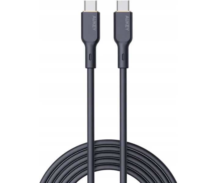 Фото - кабель та перехідник Кабель Aukey Type-C/Type-C 100W 1.8m (CB-SCC102) чорний