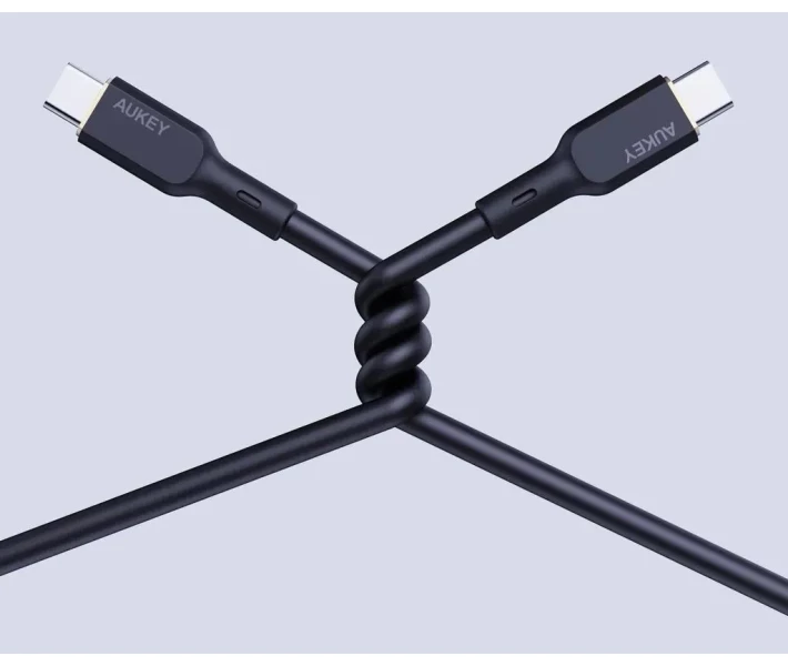 Фото - кабель та перехідник Кабель Aukey Type-C/Type-C 100W 1.8m (CB-SCC102) чорний