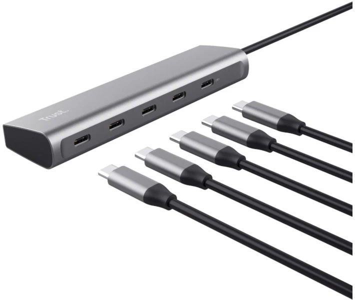 Фото - кардрідер Адаптер Trust Halyx 5-Port USB-C Hub (25136)