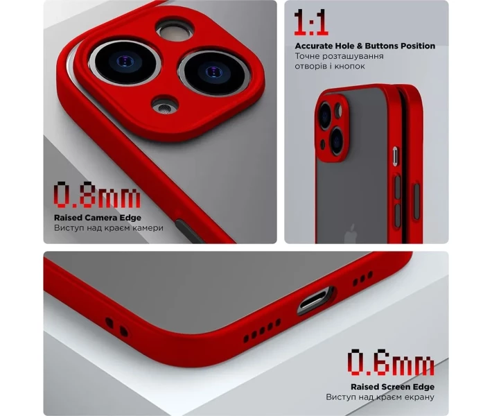 Фото - чохол для смартфону Чохол ArmorStandart Frosted Matte Red (ARM71884)для Xiaomi Redmi Note 13 5G