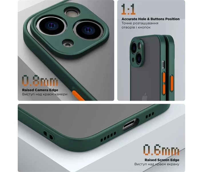 Фото - чохол для смартфону Чохол ArmorStandart Frosted Matte Dark Green (ARM71843)для Xiaomi Redmi Note 13 Pro 5G / Poco X6 5G