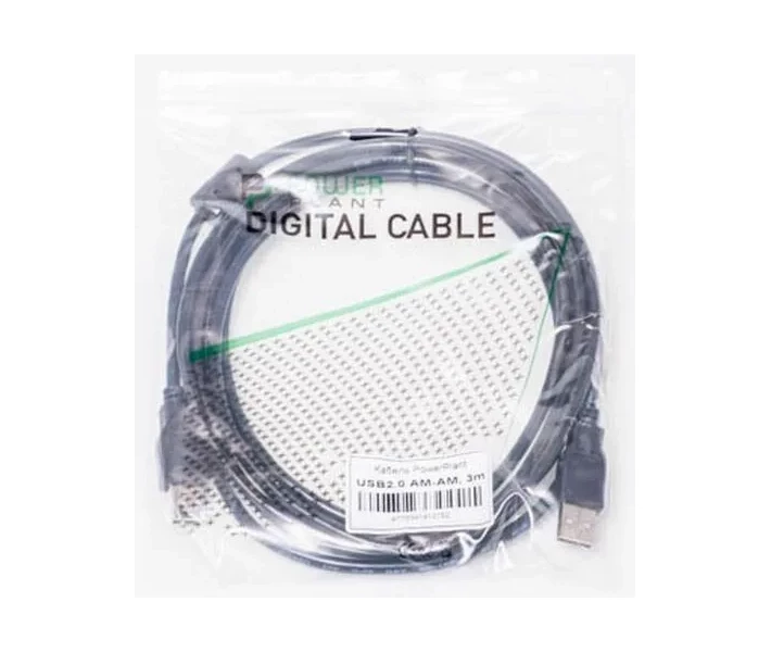Фото - кабель та перехідник Кабель PowerPlant USB 2.0 AM- AM, 3м, Dferrites KD00AS1215