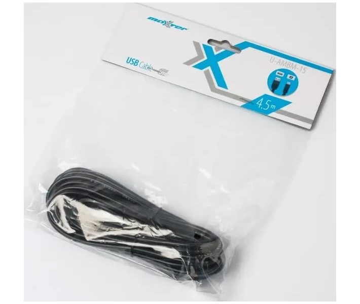 Фото - кабель та перехідник Кабель Maxxter USB2.0 AM / BM 4.5м. (U-AMBM-15)