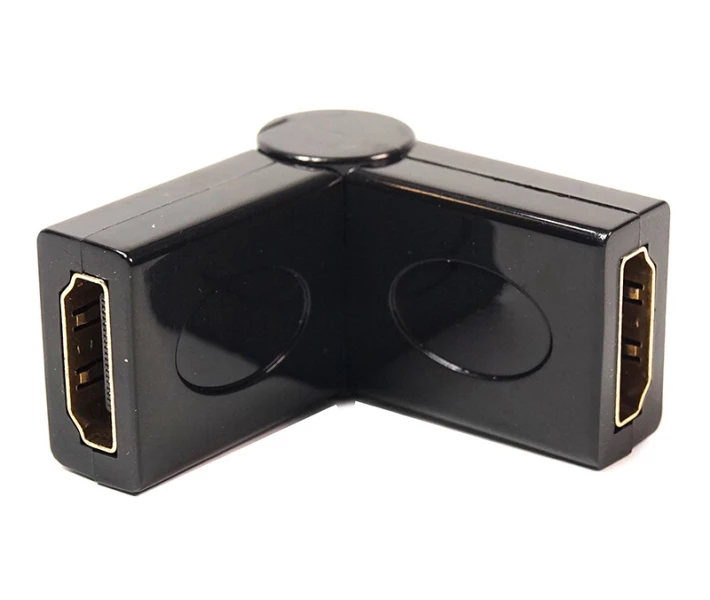 Фото - кабель та перехідник  -перехідник PowerPlant HDMI AF - AF, 360 градусів