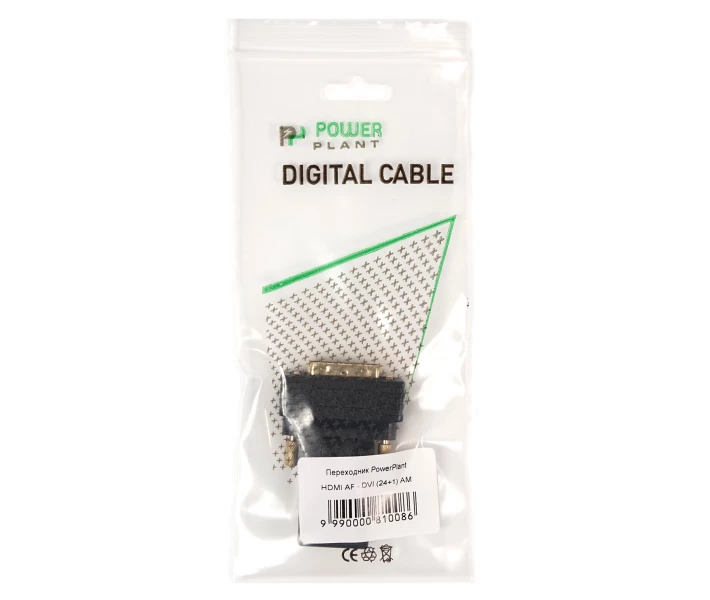 Фото - кабель та перехідник  -перехідник PowerPlant HDMI AF - DVI (24+1) AM, 360 градусів