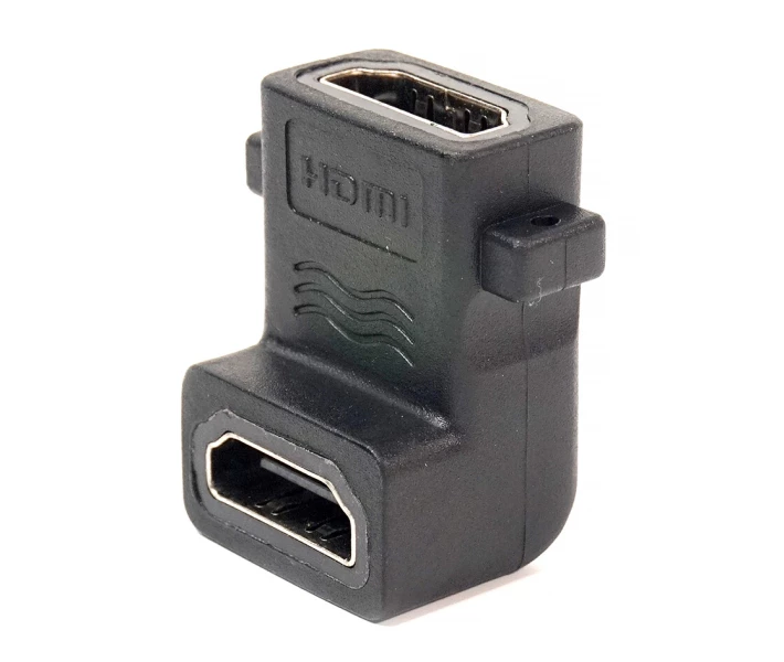 Фото - кабель та перехідник Кабель переходнік PowerPlant HDMI AF - HDMI AF, панельний кутовий