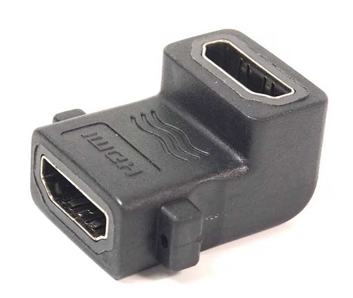 Фото - кабель та перехідник Кабель переходнік PowerPlant HDMI AF - HDMI AF, панельний кутовий
