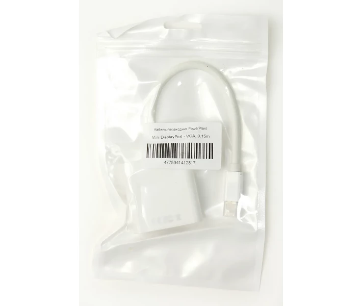 Фото - кабель та перехідник  -перехідникPowerPlant Mini DisplayPort - VGA, 0.15м