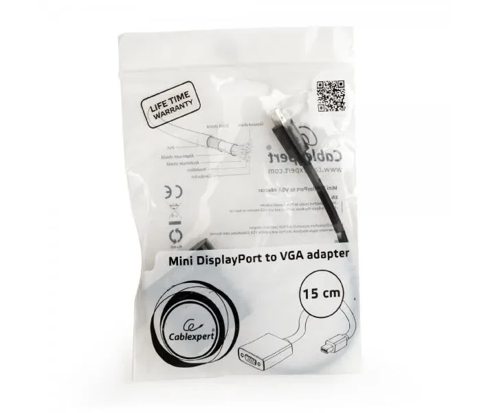 Фото - кабель та перехідник Адаптер-преобразователь Cablexpert Mini DisplayPort в VGA (A-mDPM-VGAF-02)