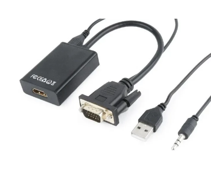Фото - кабель та перехідник Адаптер-преобразователь Cablexpert VGA в HDMI со звуком (A-VGA-HDMI-01)