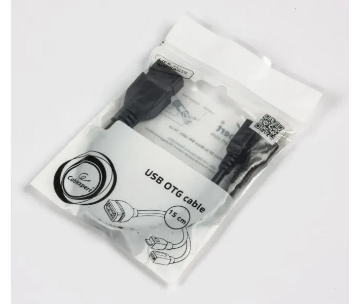 Фото - кабель та перехідник Кабель Cablexpert OTG USB2.0, A-мама / micro B-папа, 0.15 м (A-OTG-AFBM-04)