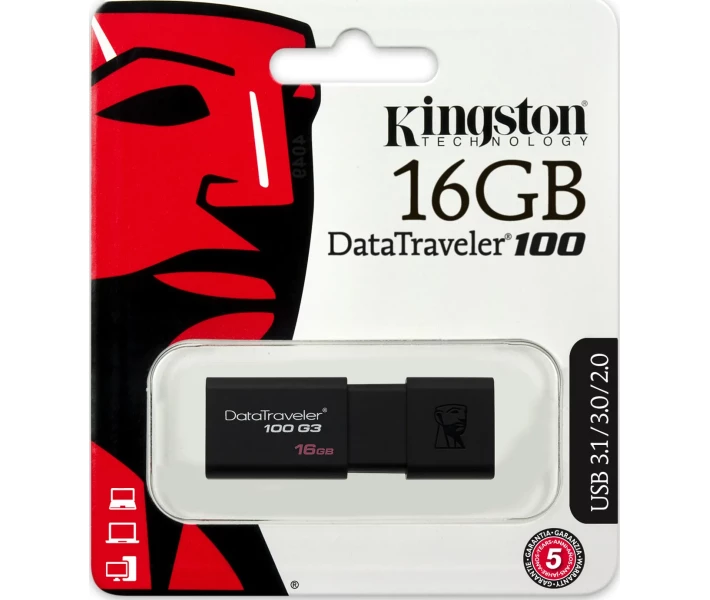 Фото - флешку Флеш-пам'ять USB Kingston DT 100 G3 16GB USB3.0 (DT100G3/16GB)