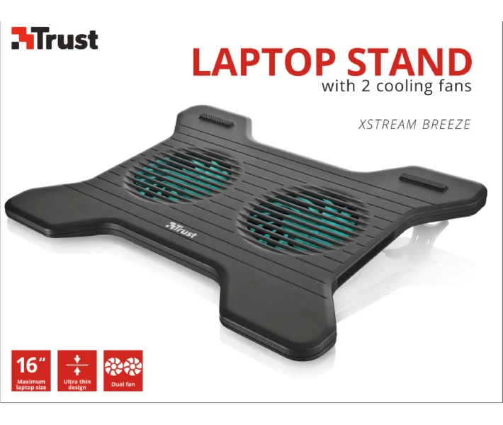 Фото - стіл і підставку для ноутбука Підставка для ноутбука Trust Cyclone Notebook Cooling Stand (17805)