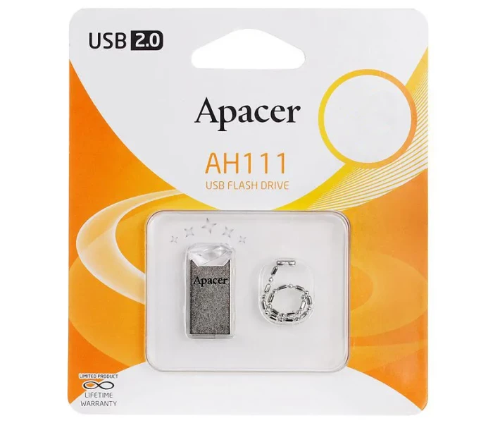 Фото - флешку Флеш-пам'ять USB Apacer AH111 64GB Crystal (AP64GAH111CR-1)