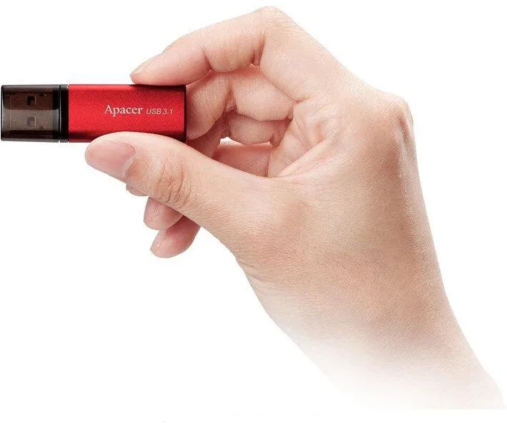 Фото - флешку Флеш-пам'ять USB Apacer AH25B 128GB USB3.1 Red (AP128GAH25BR-1)