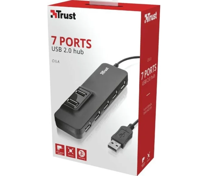 Фото - кардрідер USB2.0 Trust Oila (7 ports) (20576)