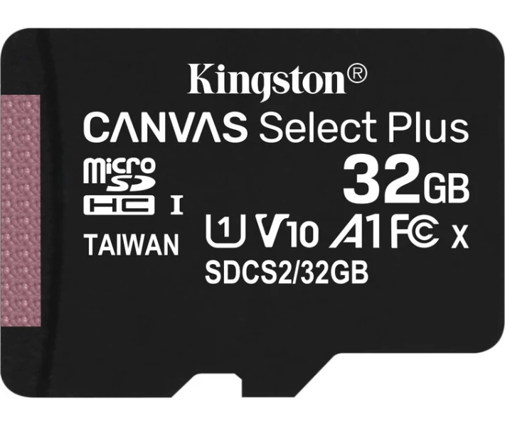 Фото - карту пам'яті Карта пам'яті Kingston 32GB microSDHC Canvas Select Plus 100R A1 C10 (SDCS2/32GBSP)