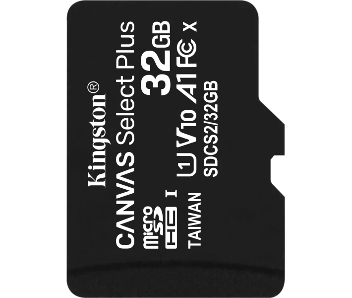 Фото - карту пам'яті Карта пам'яті Kingston 32GB microSDHC Canvas Select Plus 100R A1 C10 (SDCS2/32GBSP)