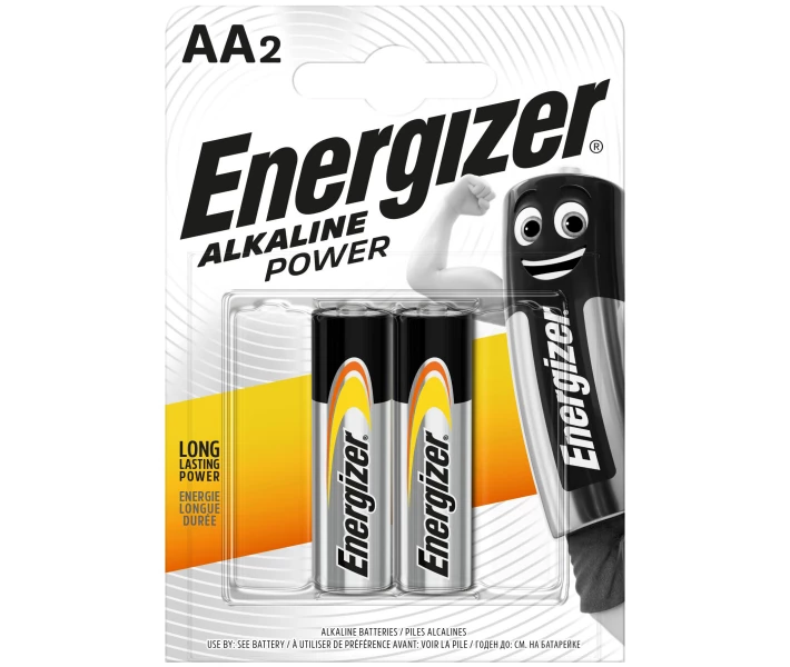 Фото - батарейку та аккумулятор Батарейка Energizer ALKALINE POWER AA (2шт/бл)