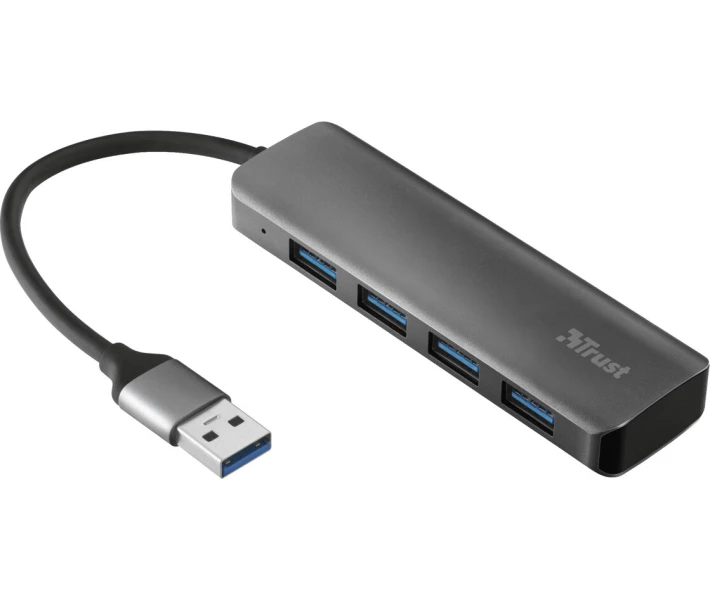 Фото - кардрідер USB3.1/Type-C Trust Halyx Aluminium (4-порта) (23327)