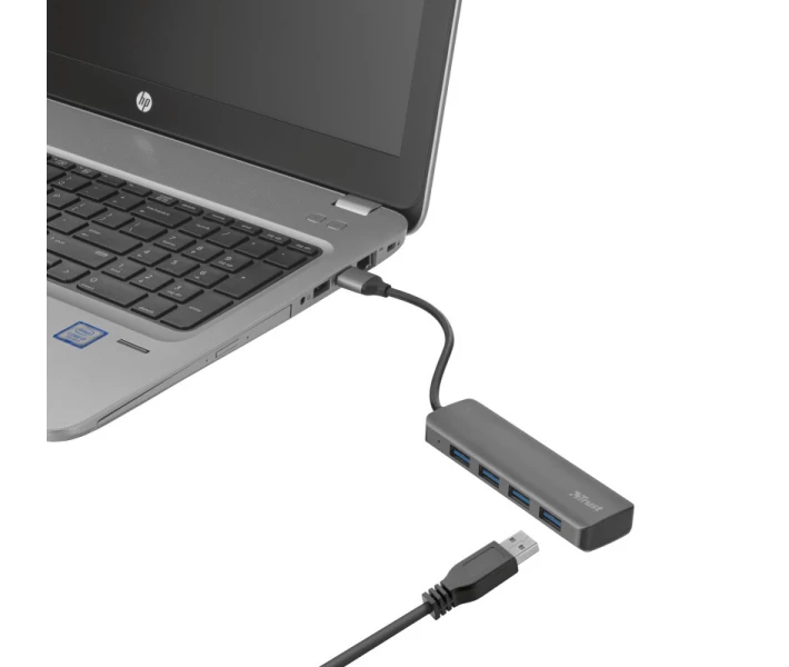 Фото - кардрідер USB3.1/Type-C Trust Halyx Aluminium (4-порта) (23327)