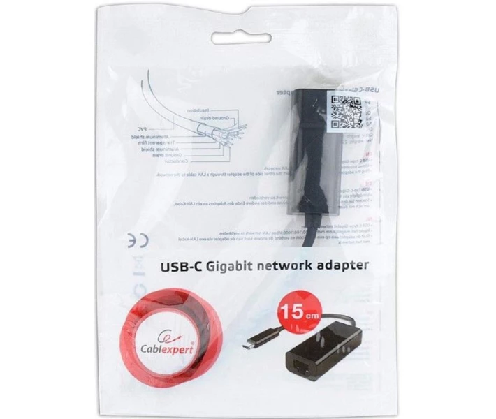 Фото - кабель та перехідник USB Type C -> Ethernet Cablexpert (A-CM-LAN-01)