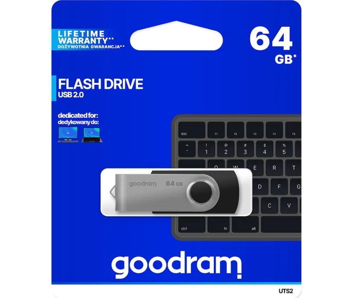 Фото - флешку Флеш-пам'ять USB Goodram UTS2 (Twister) 64GB Black (UTS2-0640K0R11)