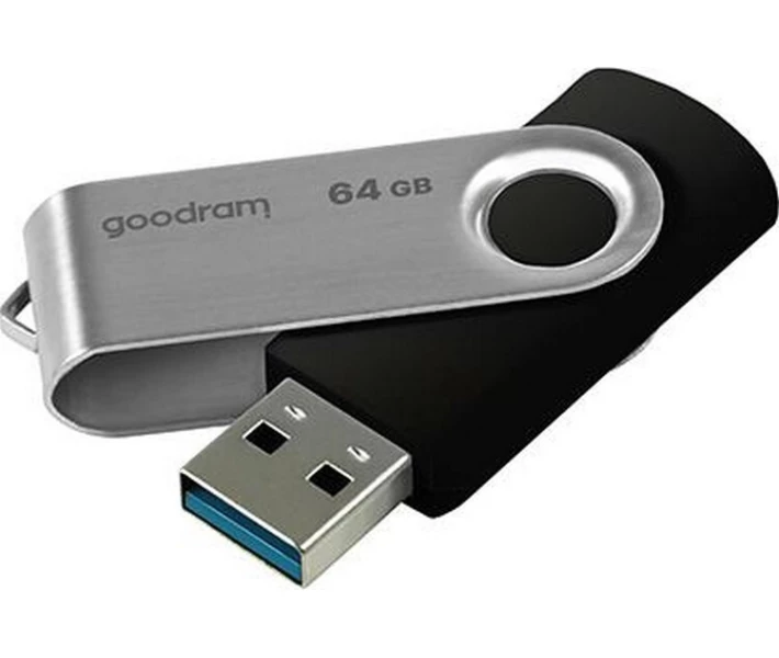 Фото - флешку Флеш-пам'ять USB Goodram UTS3 (Twister) 64GB Black USB 3.0 (UTS3-0640K0R11)