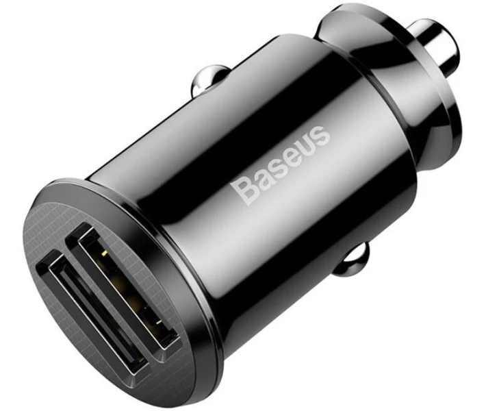 Фото - зарядний пристрій для телефону і планшета Зарядний пристрій Baseus Grain C Dual USB 5V 3.1A Black (CCALL-ML01)