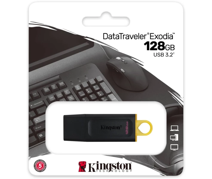 Фото - флешку Флеш-пам'ять USB Kingston DT Exodia 128GB Black+Yellow USB 3.0 (DTX/128GB)
