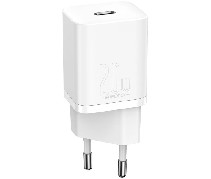 Фото - зарядний пристрій для телефону і планшета Зарядний пристрій Baseus 20W Super Si USB-C (CCSUP-B02) White