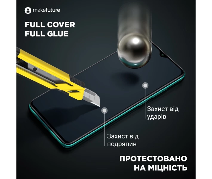 Фото - захисне скло для смартфона Захисне скло MakeFuture Full Cover Full Glue Black для Xiaomi Redmi Note 10 Pro