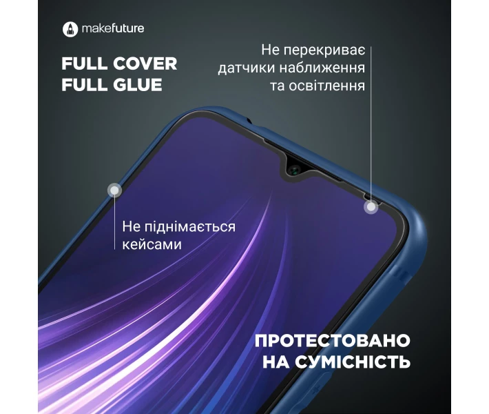 Фото - захисне скло для смартфона Захисне скло MakeFuture Full Cover Full Glue Black для Xiaomi Redmi Note 10 Pro