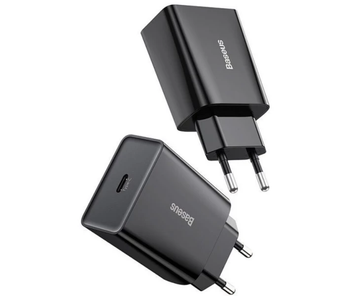 Фото - зарядний пристрій для телефону і планшета Зарядний пристрій Baseus 20W QC 1С Black (CCFS-SN01)