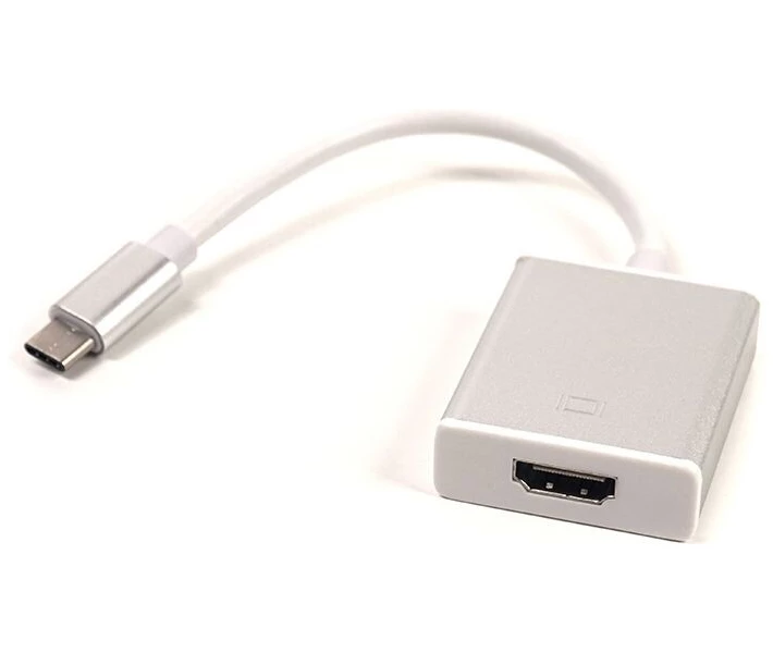 Фото - кабель та перехідник Кабель PowerPlant HDMI female - USB Type-C, 0.15м (DV00DV4065)