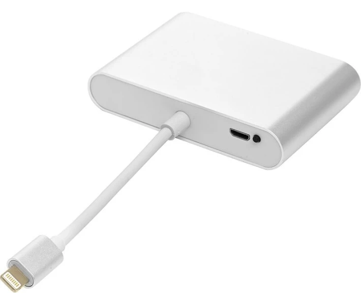 Фото - кабель та перехідник Кабель PowerPlant Lightning (M) - HDMI, VGA, 3.5 мм (F) (CA911929)