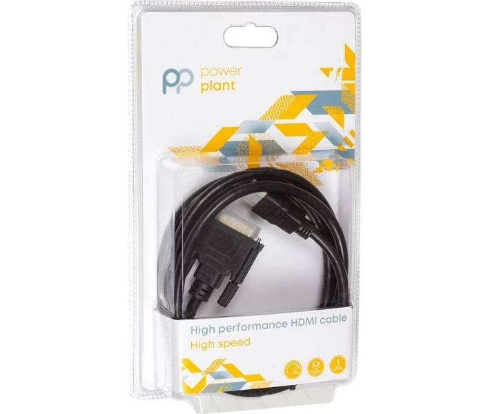 Фото - кабель та перехідник Кабель PowerPlant HDMI (M) - DVI (M), 1.8 м (CA912568)