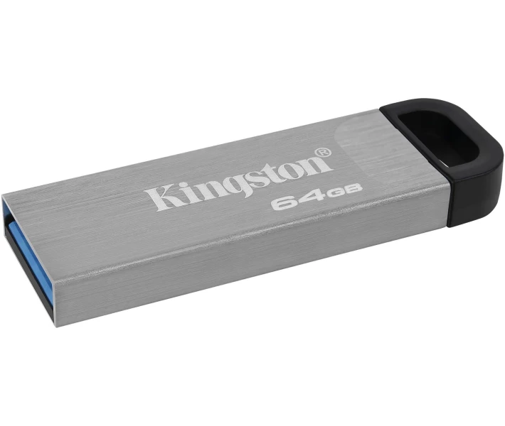 Фото - флешку Флеш-пам'ять Kingston DT Kyson 64GB USB 3.2 Silver/Black (DTKN/64GB)
