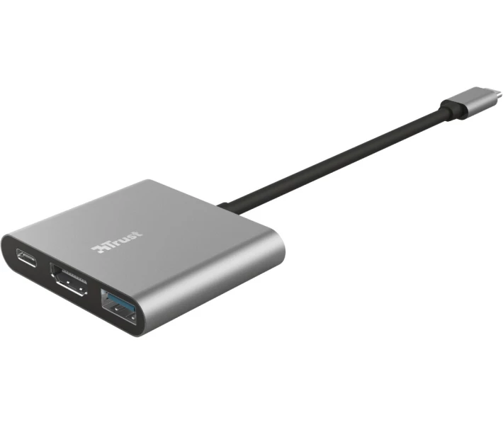 Фото - кардрідер Адаптер Type C -> HDMI/Type C/USB Trust Dalyx Aluminium (23772)