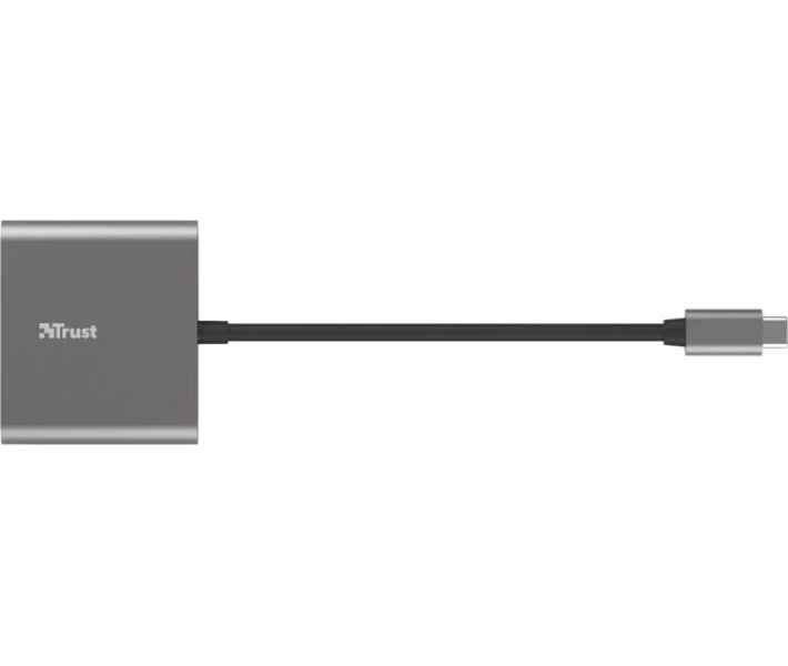 Фото - кардрідер Адаптер Type C -> HDMI/Type C/USB Trust Dalyx Aluminium (23772)