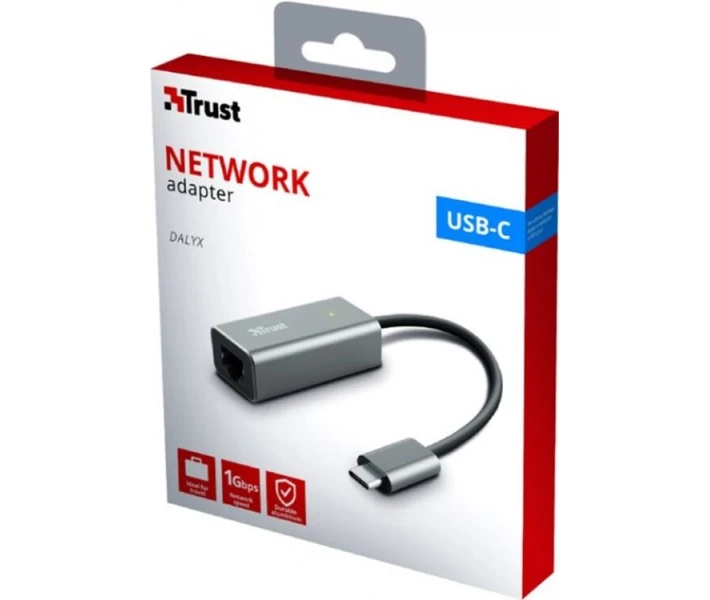 Фото - кабель та перехідник Адаптер Type-C Ethernet Trust Dalyx (23771)