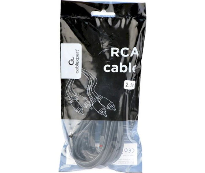 Фото - кабель та перехідник Кабель Cablexpert 2RCA-2RCA, 2.5м (CCAP-202-2.5M)