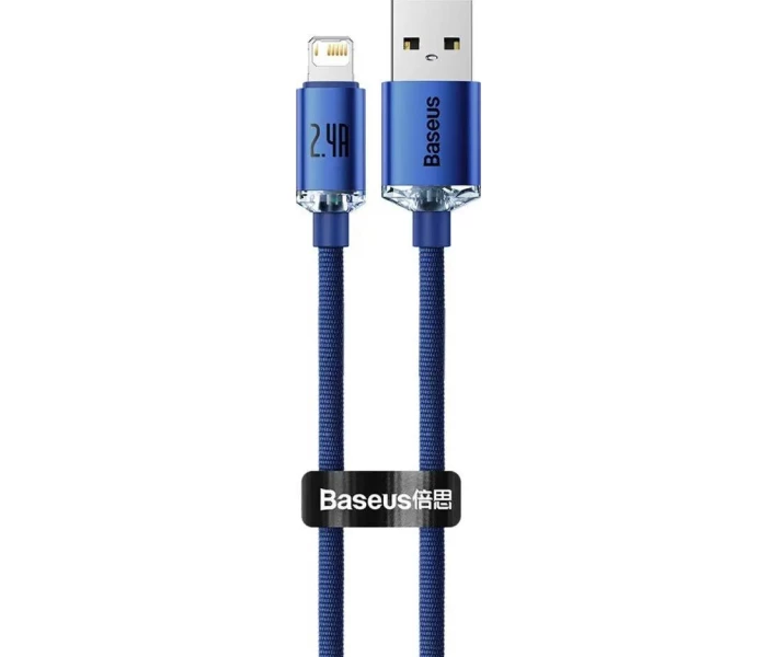 Фото - кабель та перехідник Кабель Baseus USB to Lightning 2.4A 1.2m (CAJY000003) синій