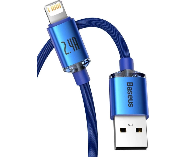 Фото - кабель та перехідник Кабель Baseus USB to Lightning 2.4A 1.2m (CAJY000003) синій