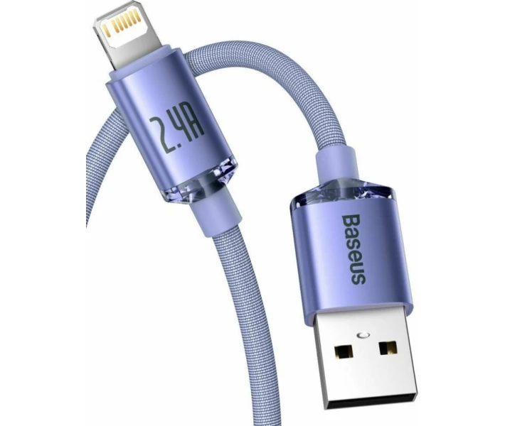 Фото - кабель та перехідник Кабель Baseus USB to Lightning 2.4A 1.2m (CAJY000005) фіолет